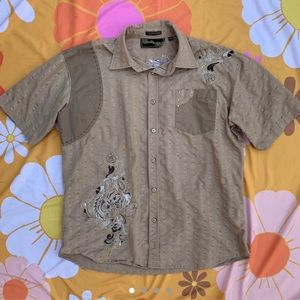 Brown Western Style Button Up